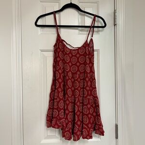 Brandy Melville mini dress red and gold